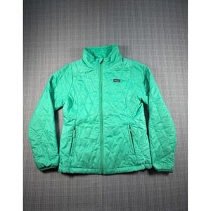 Patagonia Worn Wear Primaloft Insulation Nano Puff Jacket Girls XL Green Logo